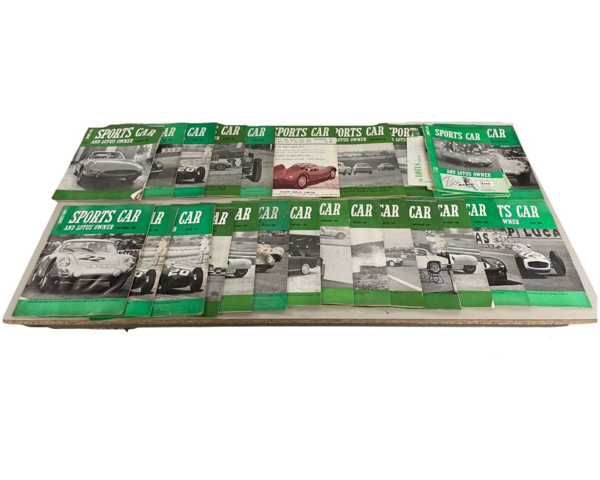 25 sports car and Lotus owner magazines from 1957 to 1961