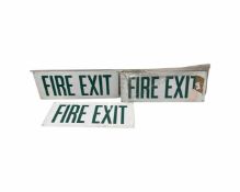 Four Fire Exit signs