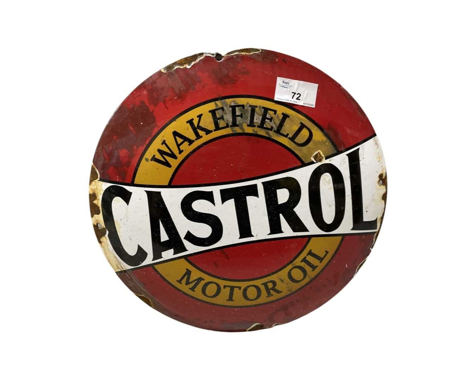 Castrol Motor Oil enamel sign