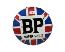 BP Motor Spirit enamel sign