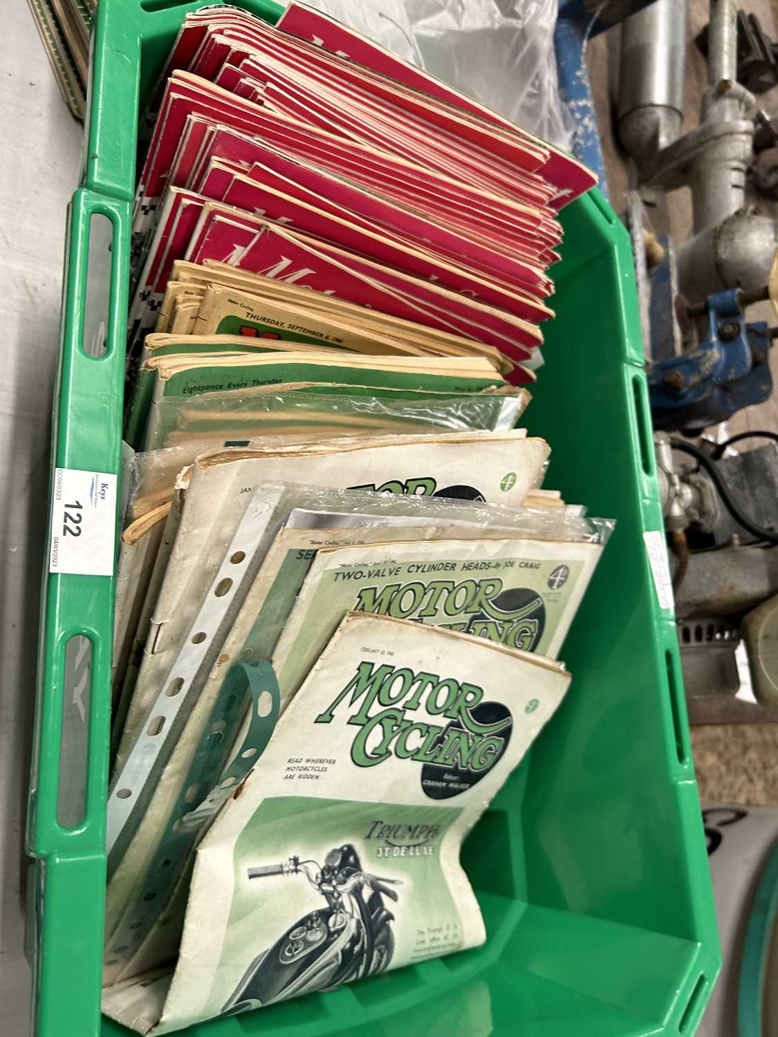 Box containing forty six assorted copies of The Motorcycling Magazine, covering 24.04.41 through - Image 2 of 2