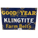 Goodyear Farm Belts enamel sign