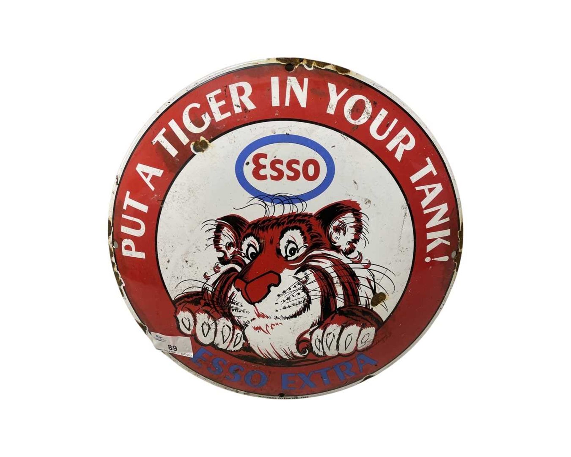 Esso Extra enamel advertising sign