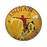 Enamel Indian Spirit Gasoline sign