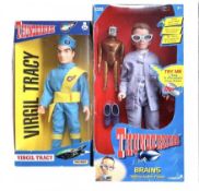 A pair of boxed Thunderbirds figurines, to include: - A Carlton/Vivid Brains talking action figure -