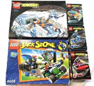 A mixed lot of early 2000s Lego Racers sets in original boxes, unchecked for completeness, to