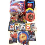 A mixed lot of various Spider-Man outdoor toys/games in original packaging to include: - Spider-