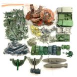 A large quantity of 1970s-1980s plastic toy soldiers, vehicles, weaponry and accesories.