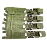 4 x unboxed die-cast Dinky Supertoys: Tank Transporter 660. In playworn condition.