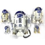A mixed lot of Star Wars R2-D2 collectible, to include: - A Lazerbuilt corded telephone - A