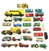 A mixed lot of various die-cast vehicles, predominantely Lesney / Matchbox