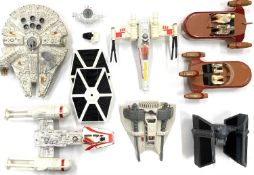 A mixed lot of 1970s die-cast and plastic Star Wars ships by Kenner, to include: - Luke's