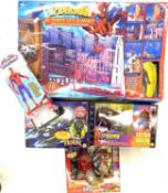 A mixed lot of boxed Marvel Spider-Man playsets and toys to include: - Ultimate City Playset by
