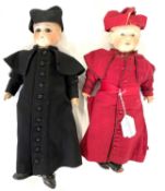 Dolls Dressed as Cardinals