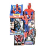 A mixed lot of Spider-Man collectible figures and toys in original boxes to include: - ToyBiz