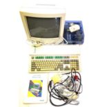 A 1992 Acorn A3010 computer system, with an Acorn monitor, Microsoft mouse, Viglen mouse, LogiTech