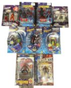 A mixed lot of boxed and carded Spider-Man figures, to include: - Classics: Hydro-Disc Spider-