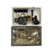 A Wilesco D366 Steam Roller Traction Engine in original box (box water damaged)