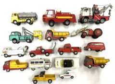 A mixed lot of Corgi die-cast construction and emergency vehicles