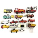 A mixed lot of Corgi die-cast construction and emergency vehicles