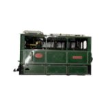 An unboxed, unmarked tin plate steam tram - Ray Down Railway No 1, Upwell