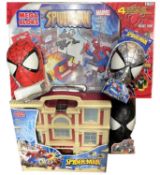 A mixed lot of boxed Megabloks Spider-Man toys, to include: - Set 1931: Spider-Man vs Venom - Set