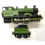 Bassett- Lowke O gauge live steam locomotive with tender, unnumbered, a/f