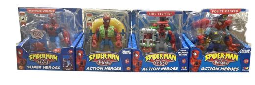 A mixed lot of boxed Spider-Man and Friends action figure toys by Playwell, to include: - Web