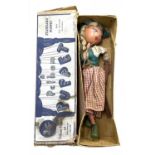 A vintage boxed Pelham marionette puppet, Tyrolean Girl