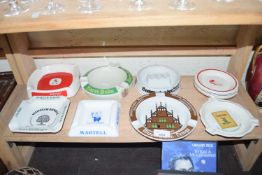 Collection of various pub ashtrays