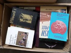 Box of mixed books to include British Grand Prix by Maurice Hamilton etc