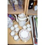 Modern French floral decorated coffee set