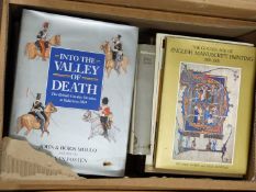 Box of mixed books to include Into the Valley of Death The British Cavalry Division etc