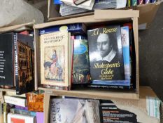 Box of mixed books to include A L Rowse, Shakespeare the Man and Shakespeares Globe