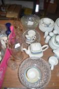 Quantity of ceramics and glasswares to include Churchill tea set, lemonade jug and glasses etc