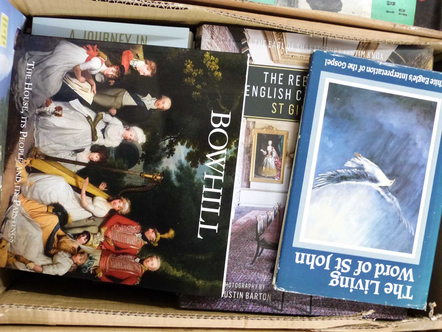 Box of mixed books to include The Living World of St John, Bowhill, The House, Its People and Its