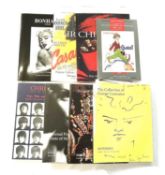 A very large quantity of auction catalogues for popular culture / music / film / television sales
