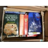 Box of mixed books to include the Civilisation of Ancient Eygpt by Paul Johnson, The Kings