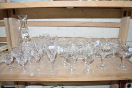 Quatity of Stuart and other drinking glasses and decanters