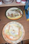 Royal Doulton charger from The Old English Scenes Series decorated with the Gleeners together with