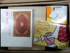 Box of mixed books to include Oriental Rugs and the Stories They Tell