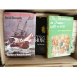 Box of mixed books to include Sovereign of the Seas by David Howarth, History of the Byzantine State