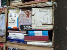Box of mixed books to include Sails through the Centuries, Blue Guide to France etc