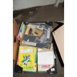Box of various postcards, ephemere, Speedway programs etc