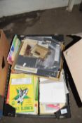 Box of various postcards, ephemere, Speedway programs etc