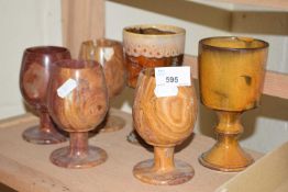 Mixed Lot: Polished stone and other goblets