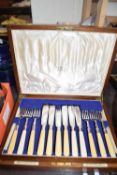 Case of silver plated cutlery