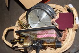 Basket of various house clearance items