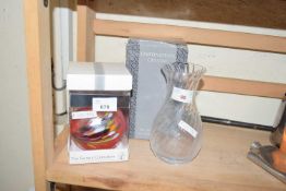 Dartington Crystal vase together with a Sienna Collection Art Glass bauble