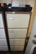 Metal four drawer filing cabinet